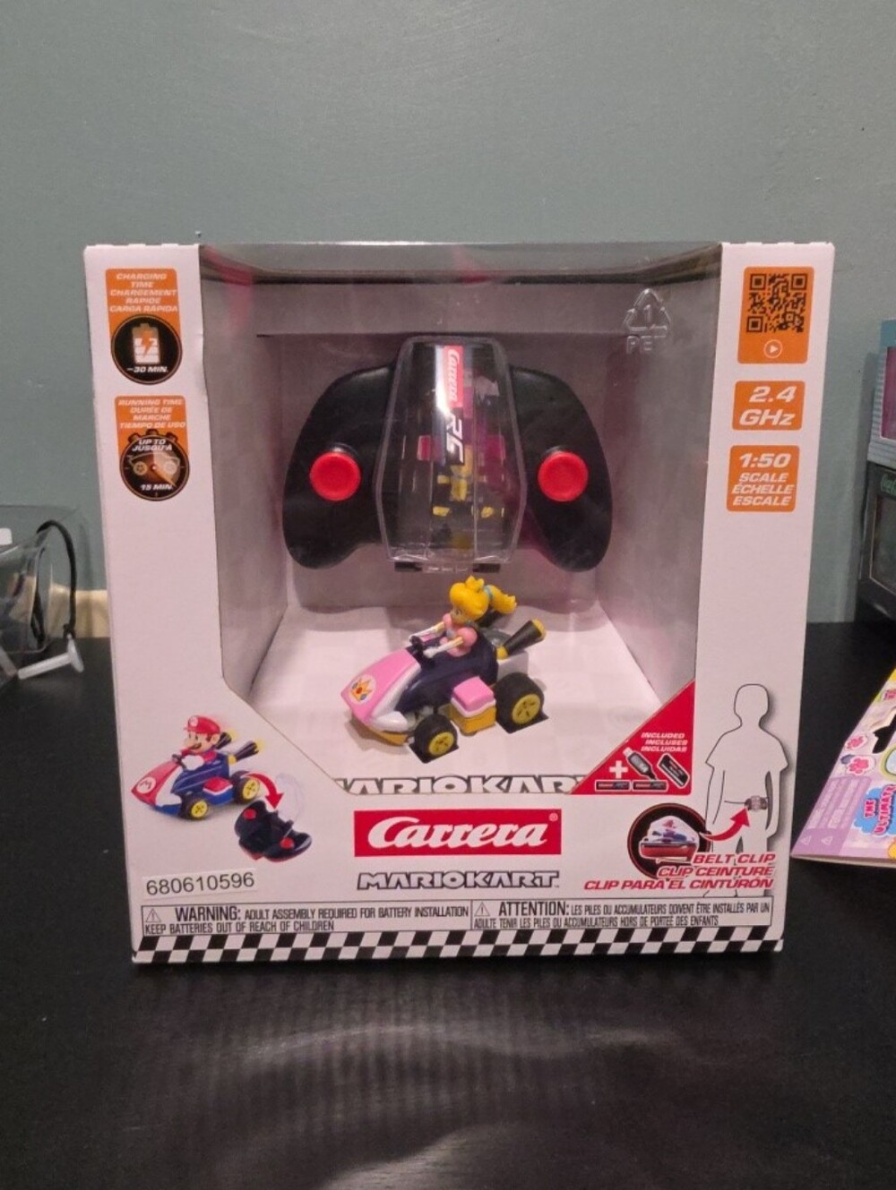 Carrera Princess Peach RC Kart - Pink, Black, Yellow